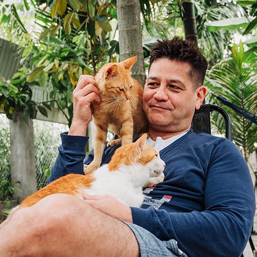 Happy Customer #7 at Jacks's Cat Cafe